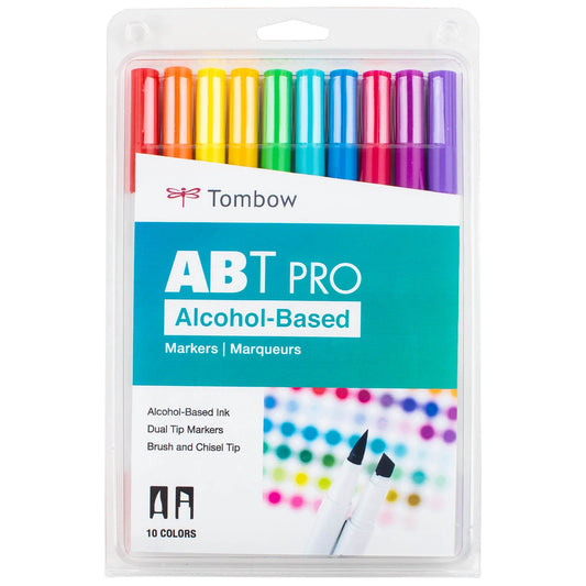 NEW // Tombow ABT Pro Alcohol-Based Art Markers - Bright (10)