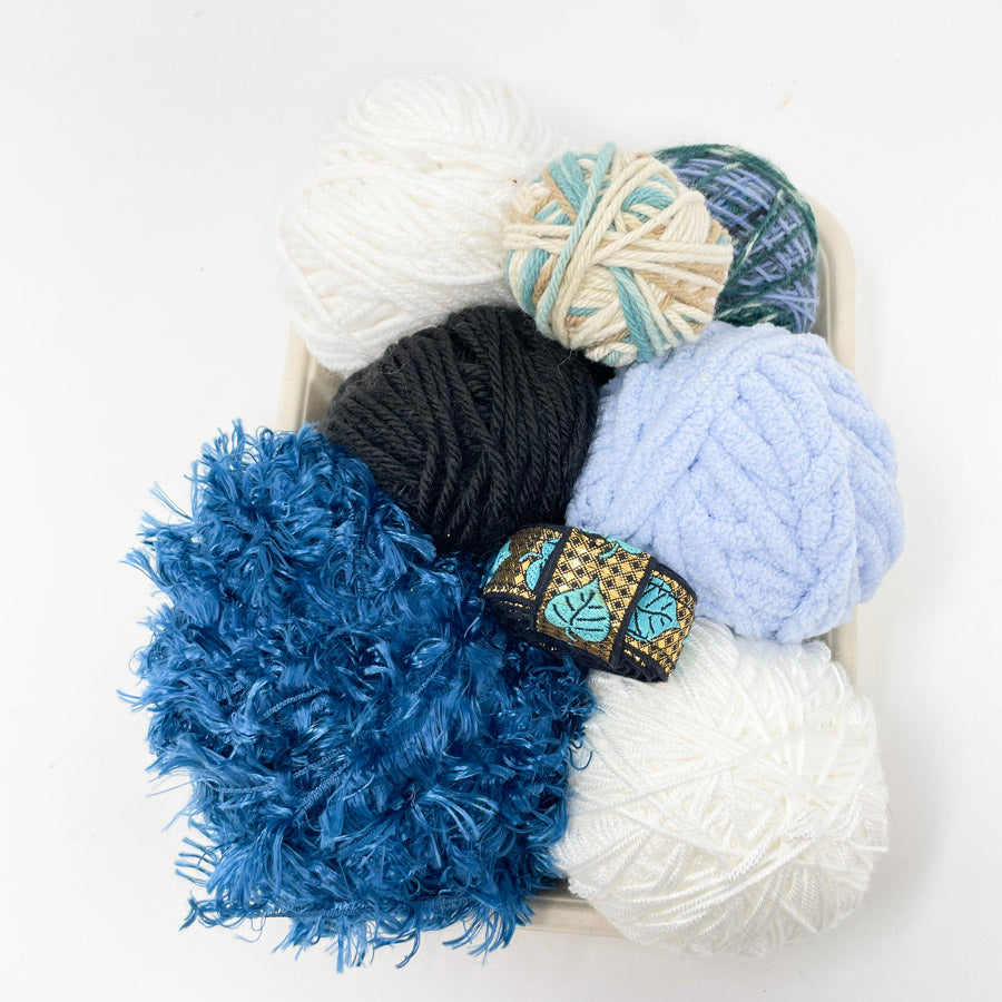 Blue Batik Yarn Sushi Weaving Kit