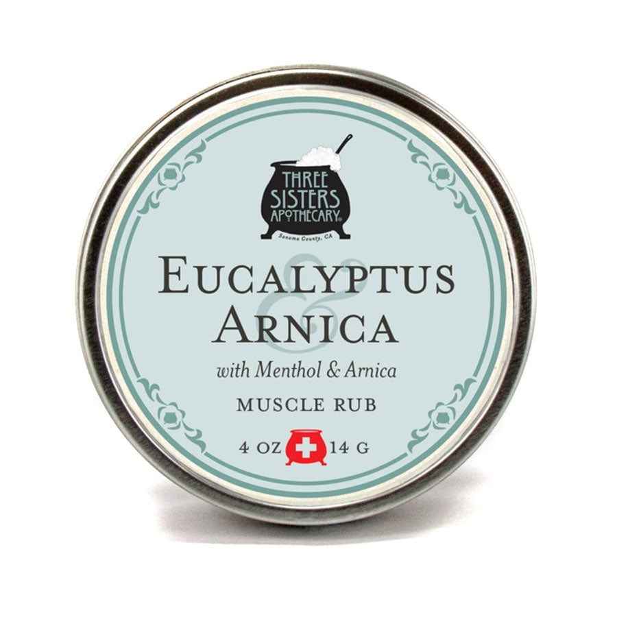 NEW // Three Sisters Apothecary Muscle Therapeutic Rub - Eucalyptus & Arnica 4 oz.