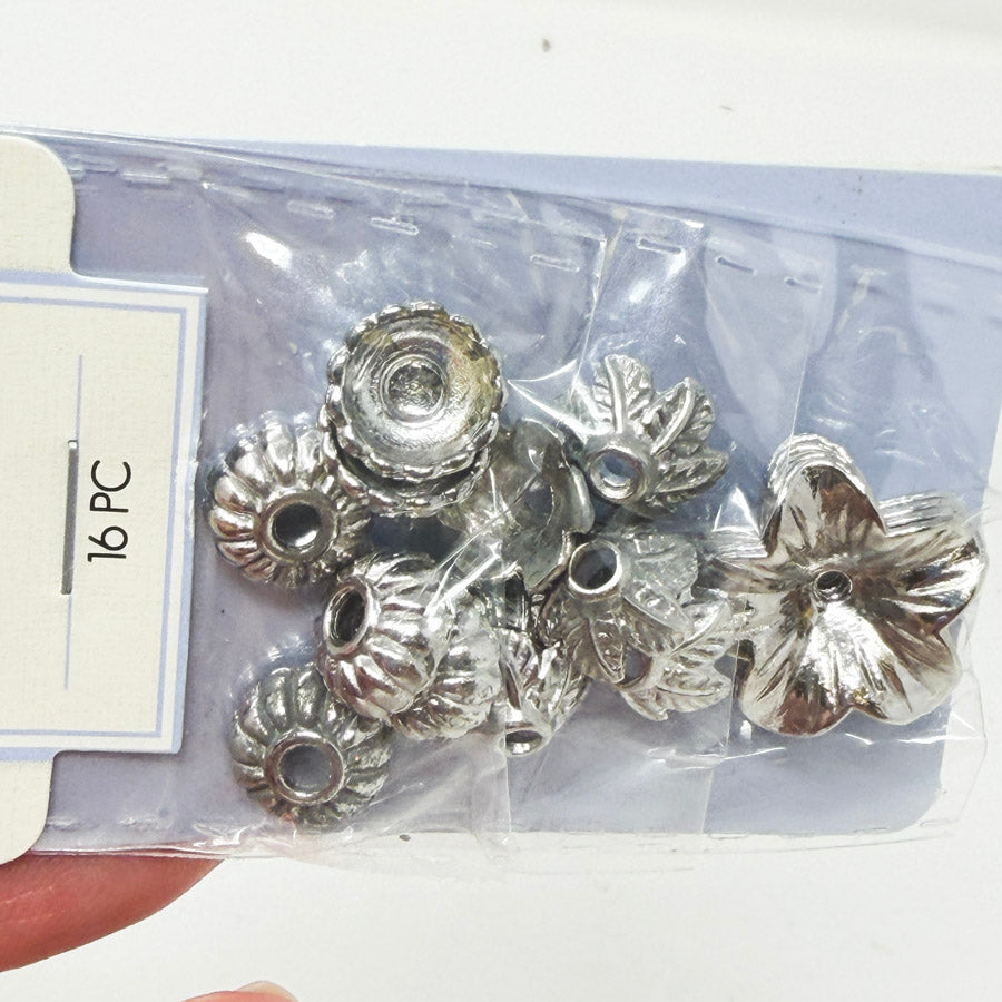 Silver Bead Caps 12 & 20 mm by Blue Moon Beads