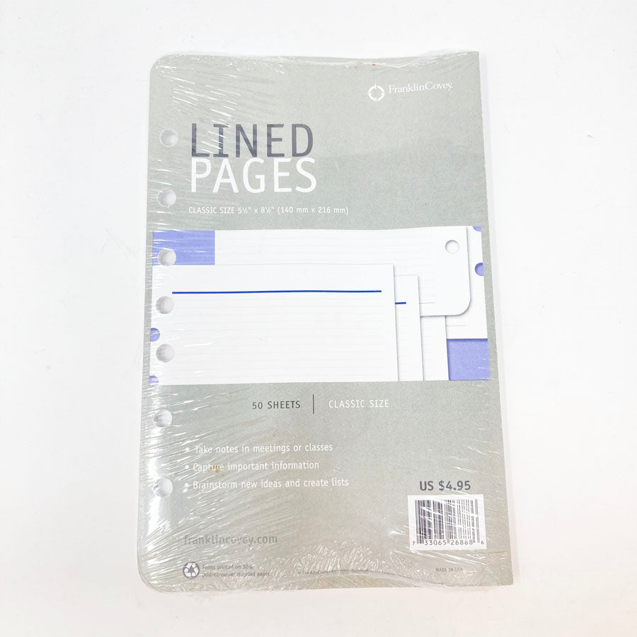 Franklin Covey Lined Pages