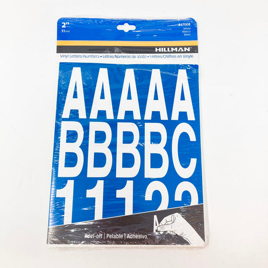 Hillman Vinyl Adhesive Letters and Numbers