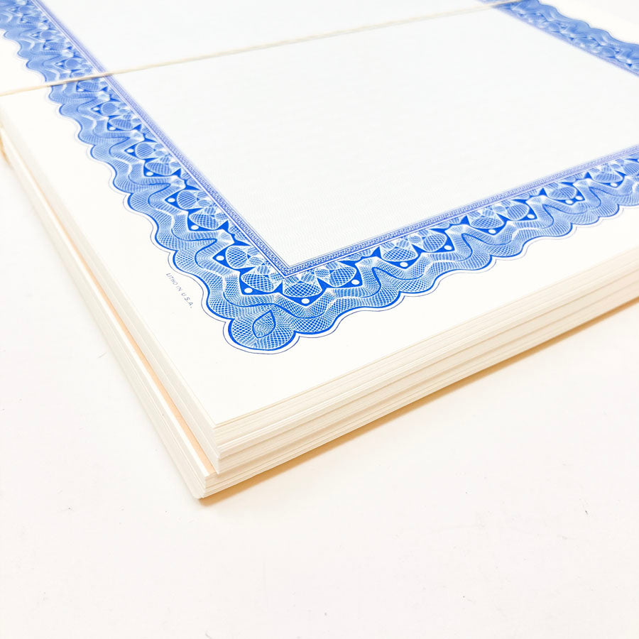 Blue Certificate Printer Paper