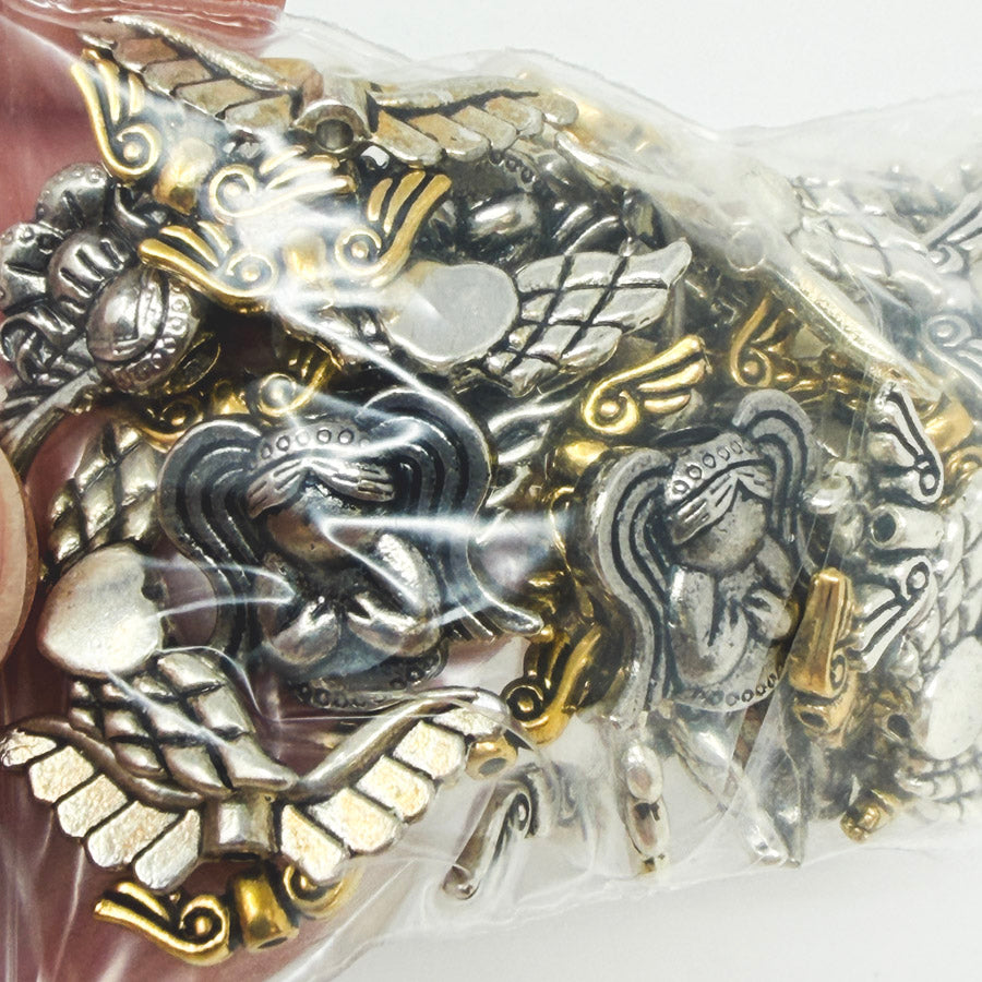 Asst Angel Wing Metal Beads