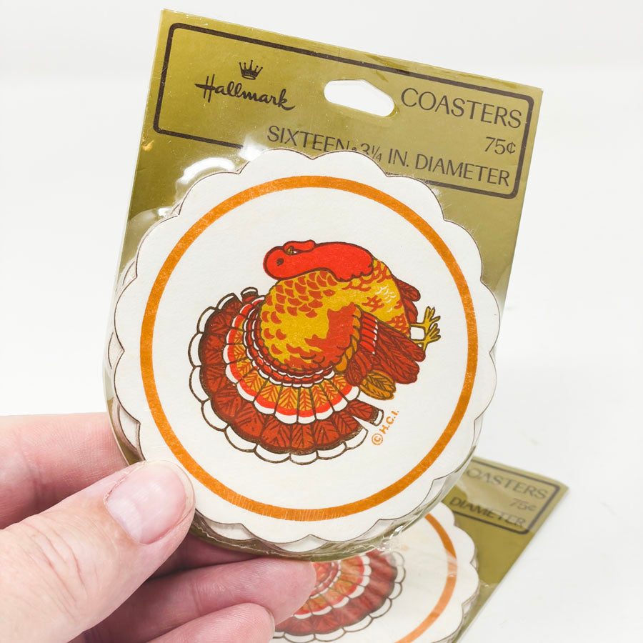 Vintage Hallmark Turkey Coasters