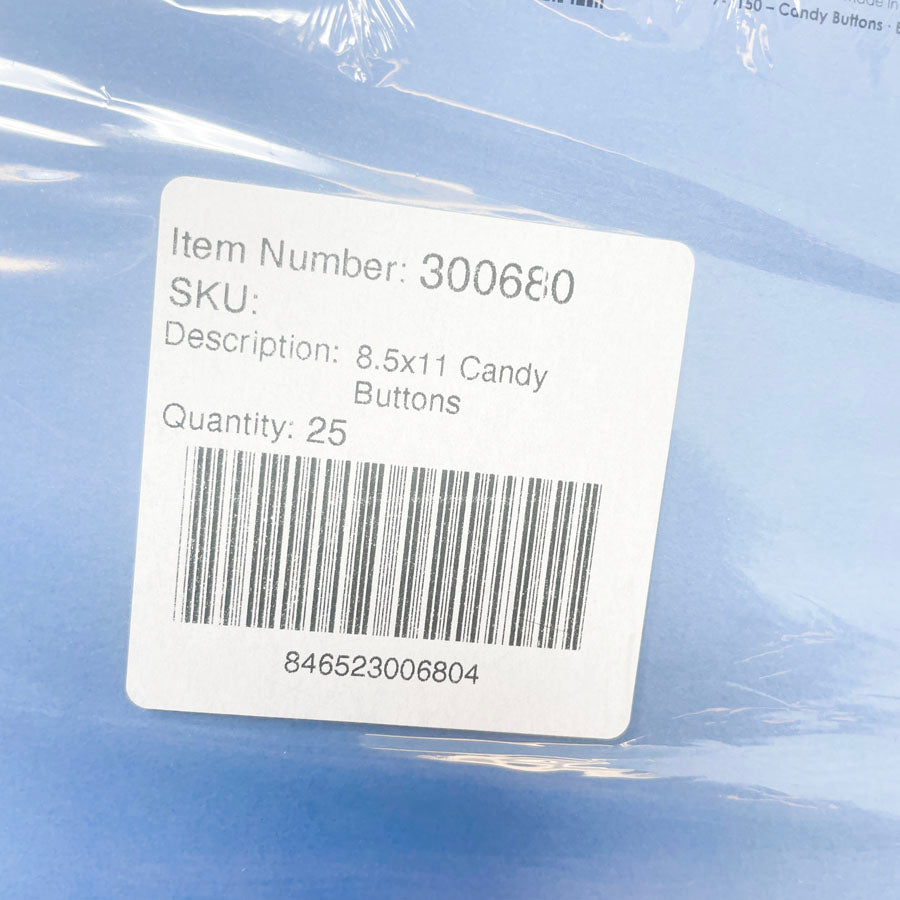 Pack of Bazzill Candy Buttons Letter Size Paper - Blue