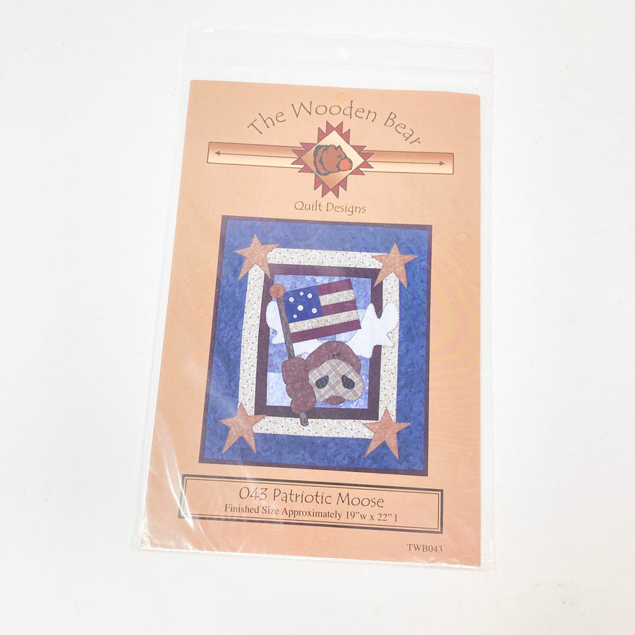 Patriotic Moose Quilt Pattern by The Wooden Bear