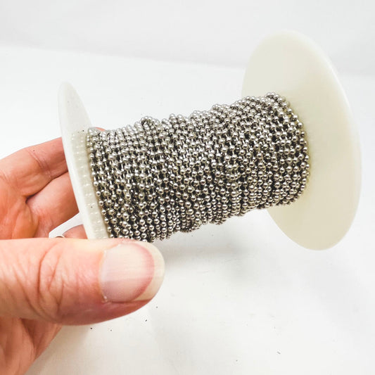Medium Silver Ball Chain on Spool
