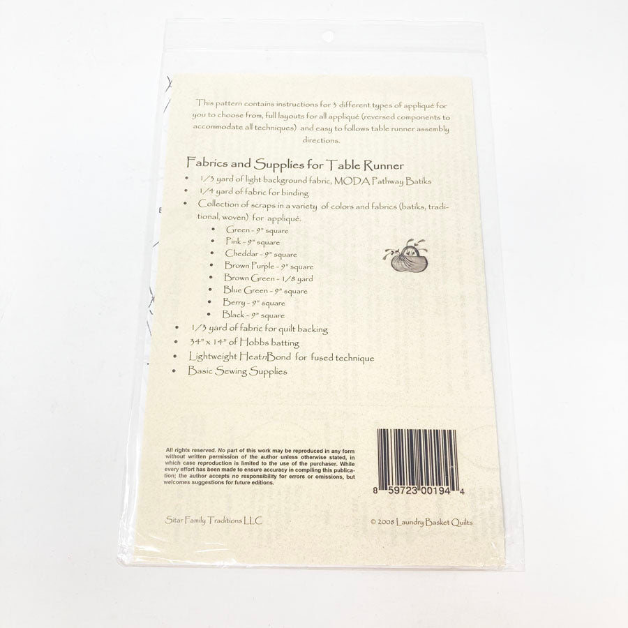 Vines and Berries Sewing Pattern by Laundry Basket Quilts
