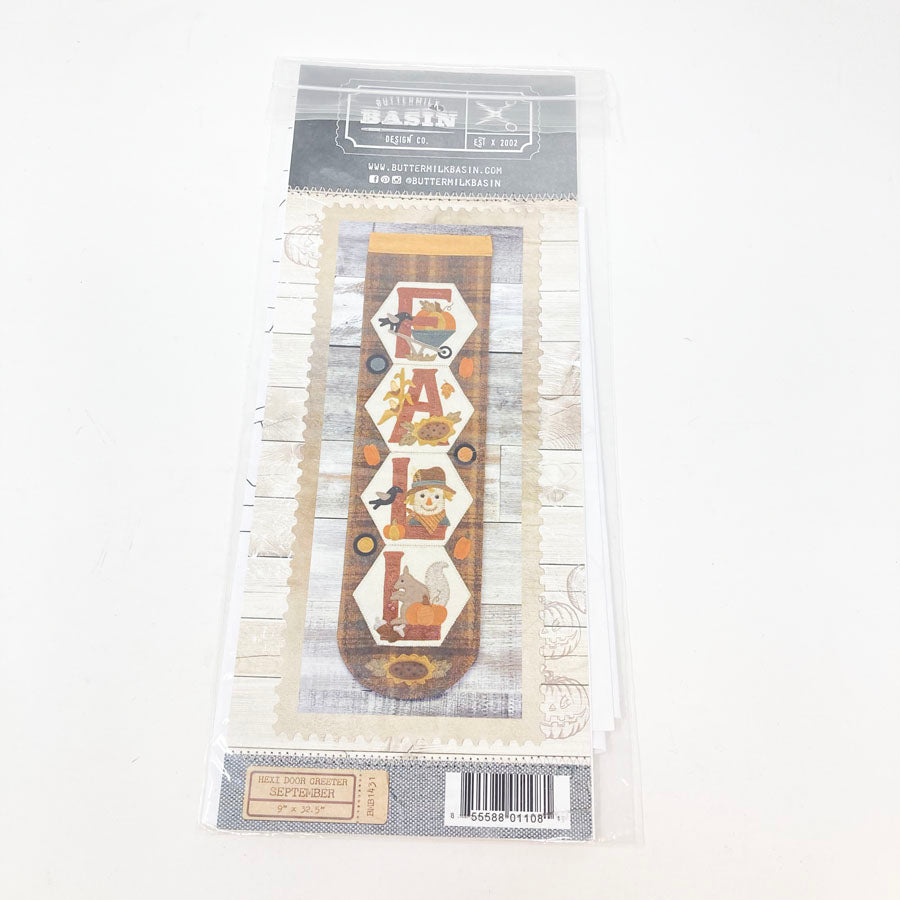 Fall Hexi Door Greeter Sewing Pattern by Buttermilk Basin Design Co.