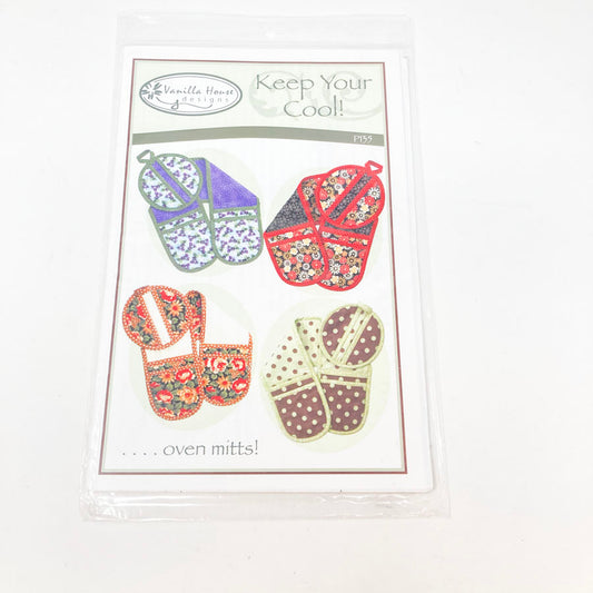 Keep Your Cool Oven Mitt Sewing Pattern by Vanilla House Designs