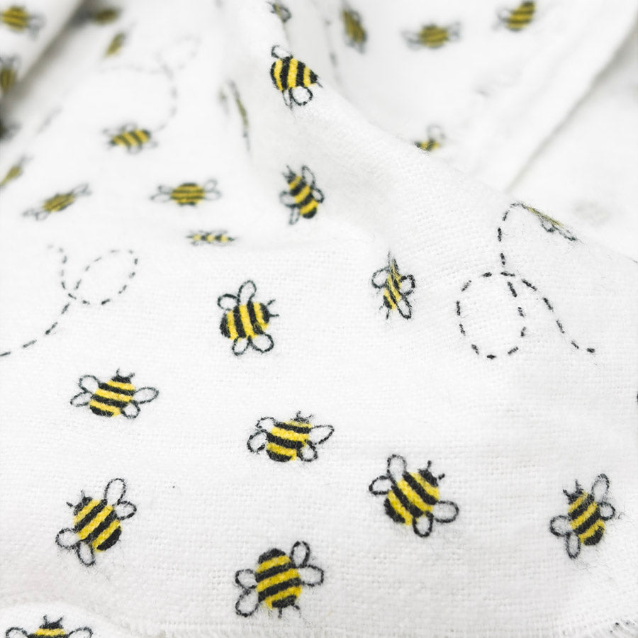 39" x 35" Small Bees Flannel Fabric
