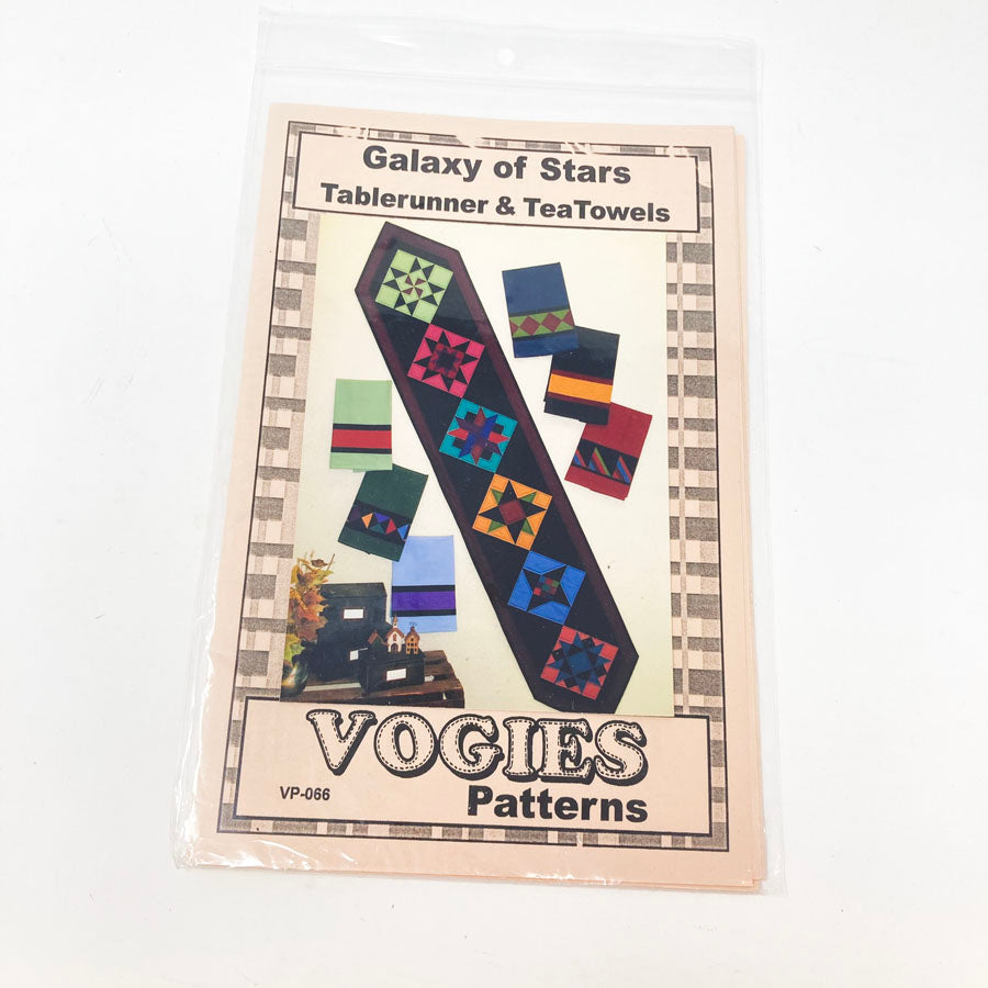 Galaxy of Stars Table Runner & Tea Towels by Vogies Patterns