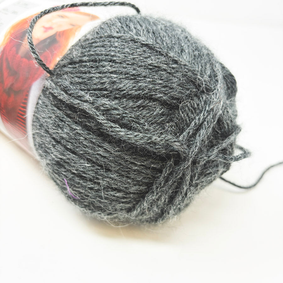 Lion Brand Touch of Alpaca Yarn - Charcoal