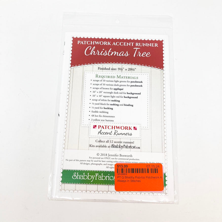 Christmas Tree Patchwork Accent Runner by Shabby Fabrics