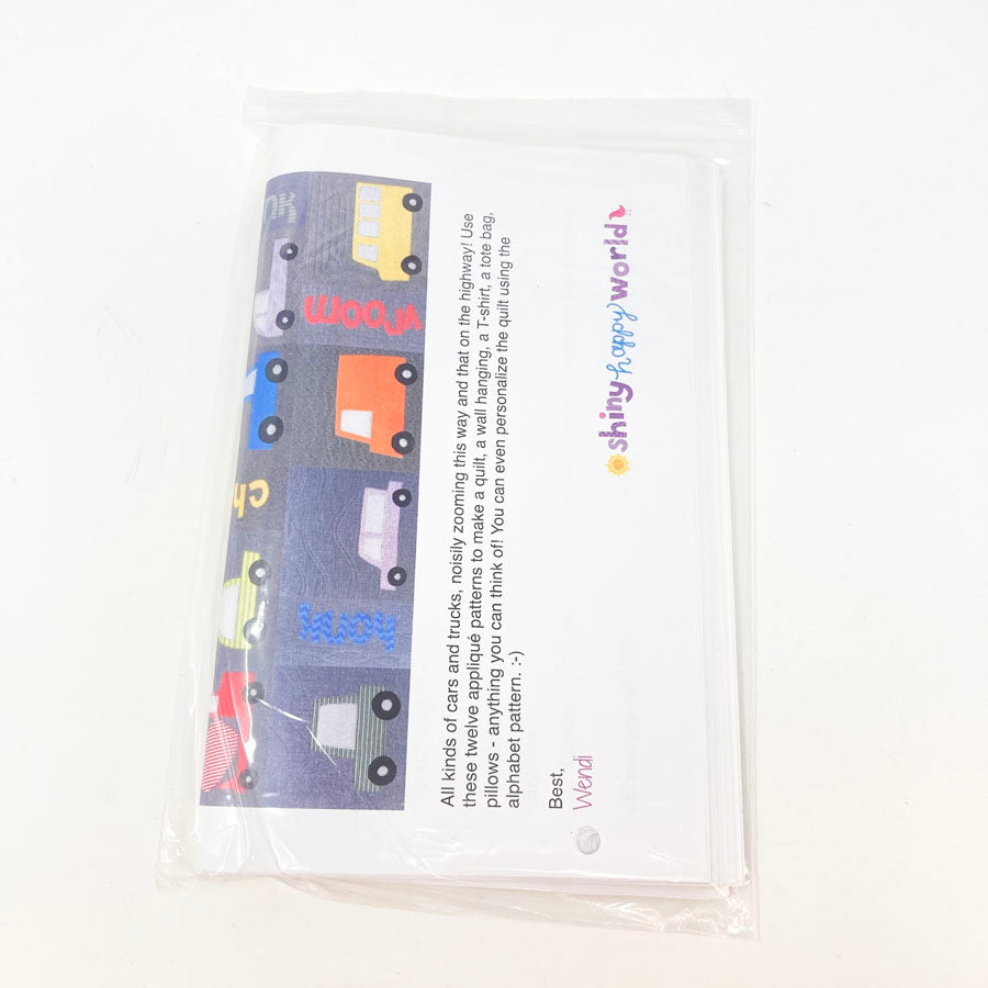 Beep Beep Quilt Pattern by Shiny Happy World