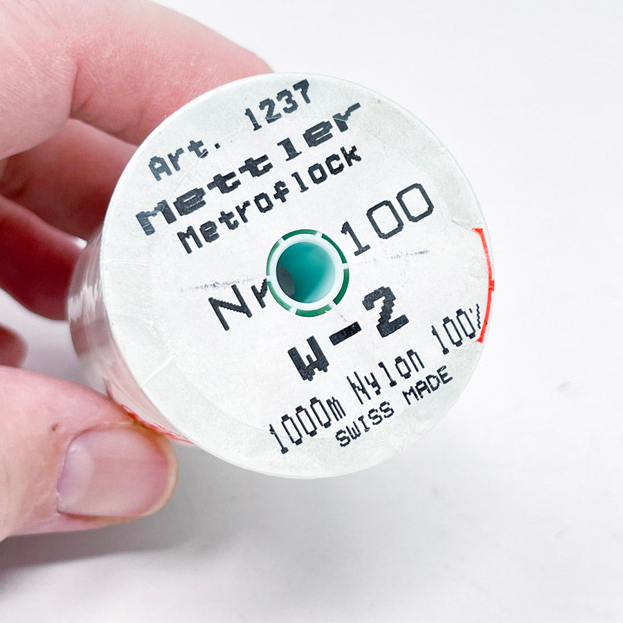 Mettler Metroflock 1237 - Swiss 100% Nylon Thread - White