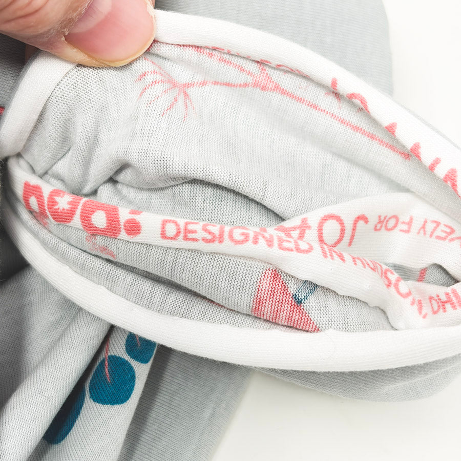 58" x 64" Gray Floral Stretch Knit Fabric