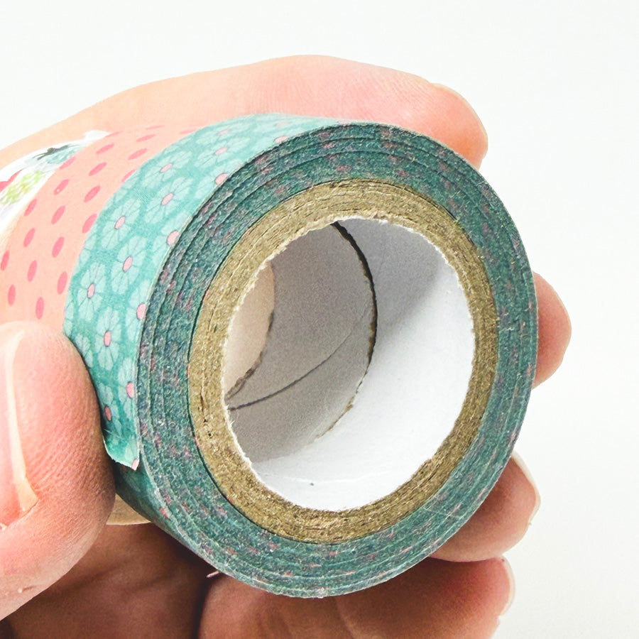 Coral & Aqua Washi Tape Bundle (5)