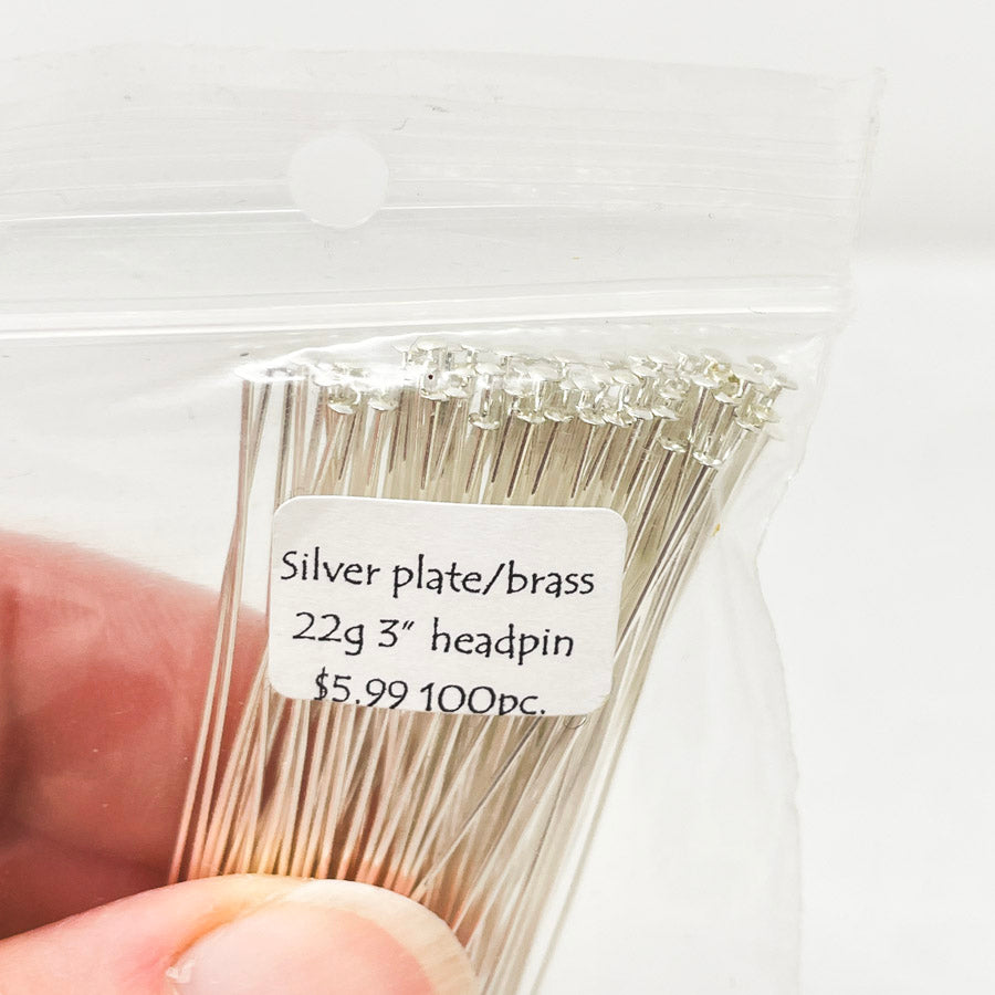 Silverplate/brass 3: Headpin Bundle
