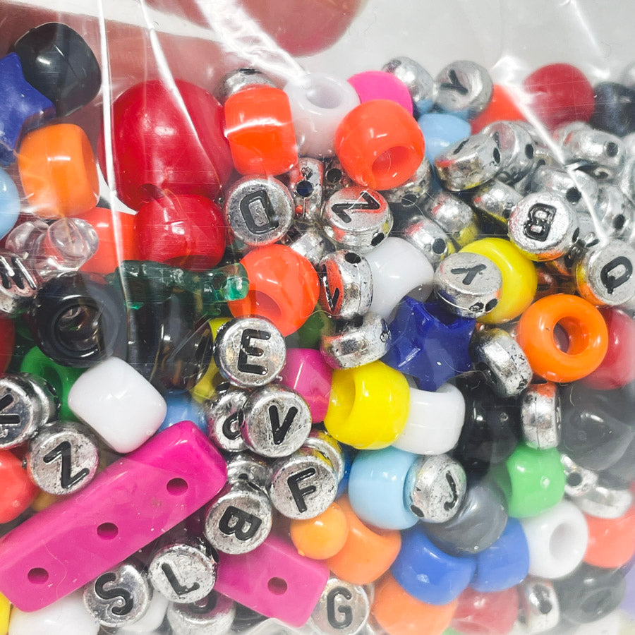 Rainbow Mix Plastic Beads