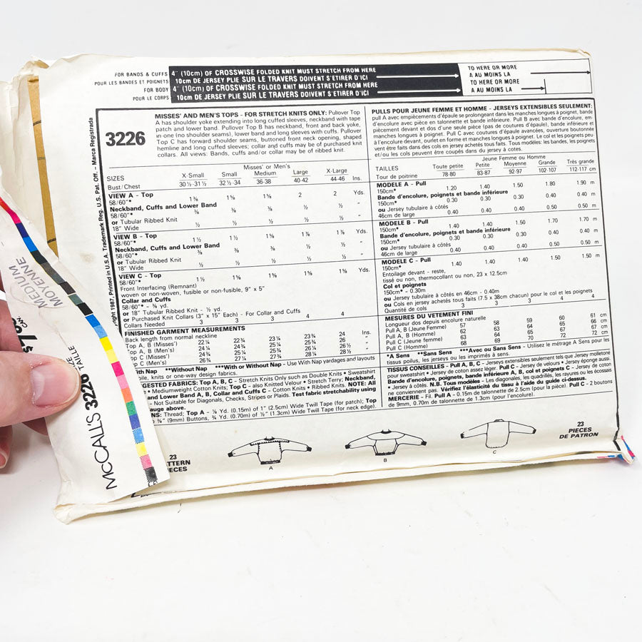 3226 Top Pattern (6-14) - McCall's - 1987