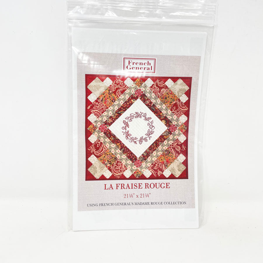 La Fraise Rougge Quilt Pattern by French General