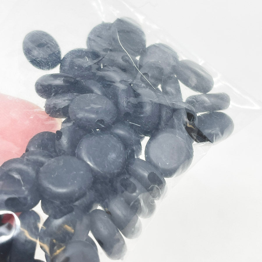 Black Rubber Beads