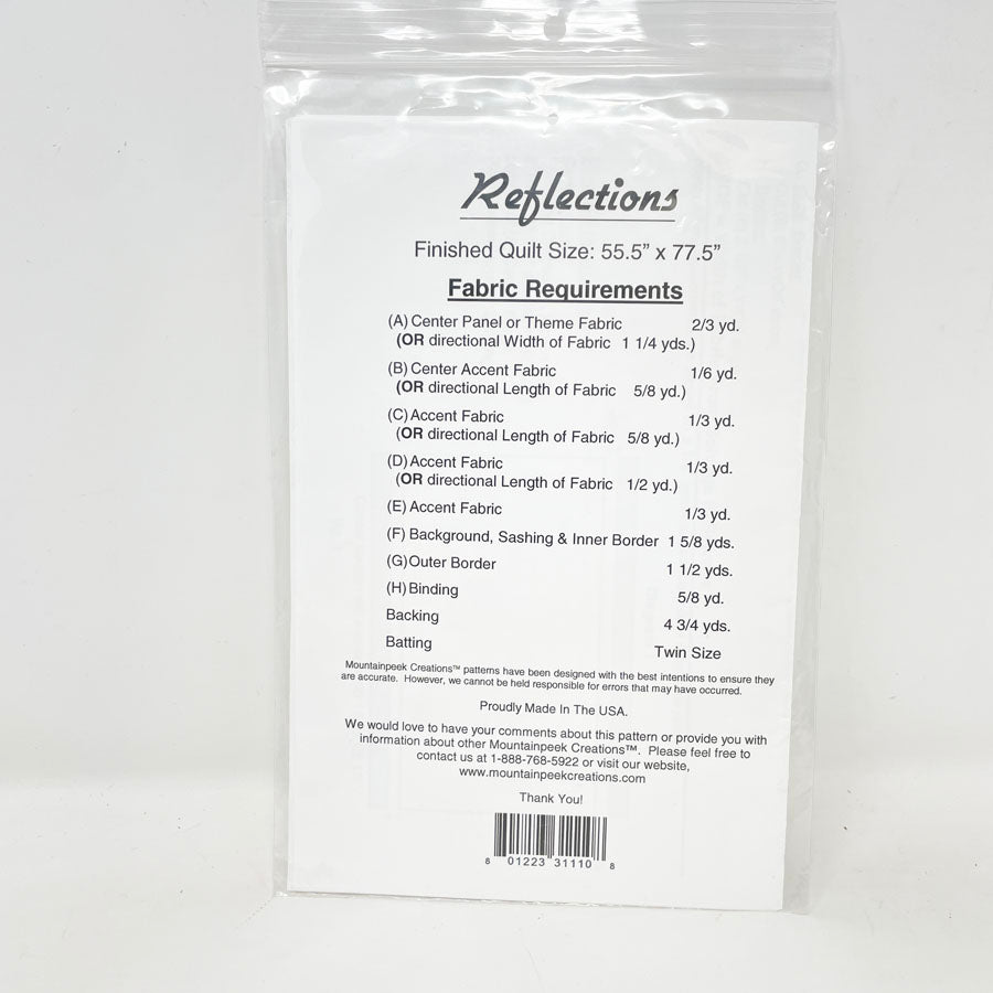 Reflections Quilt Pattern by Mountainpeek Creations