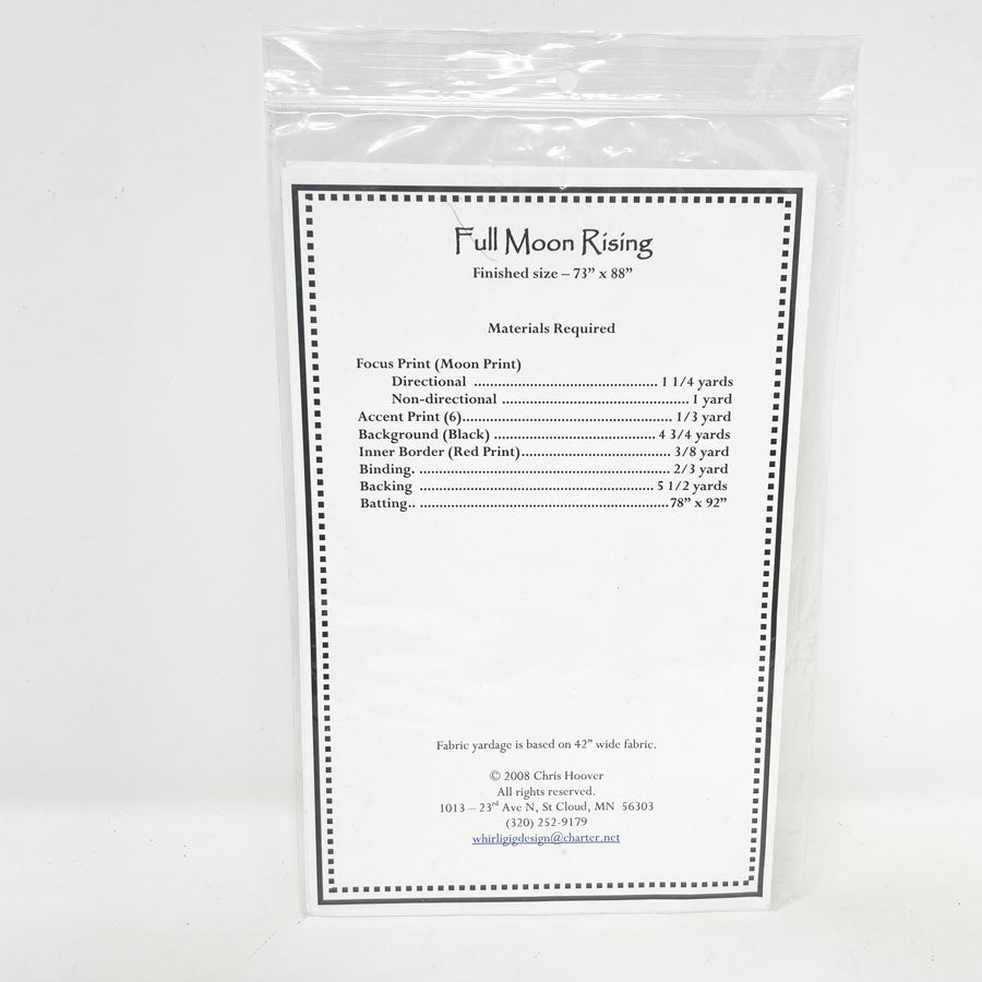 Full Moon Rising Quilt Pattern by Whirligig Designs