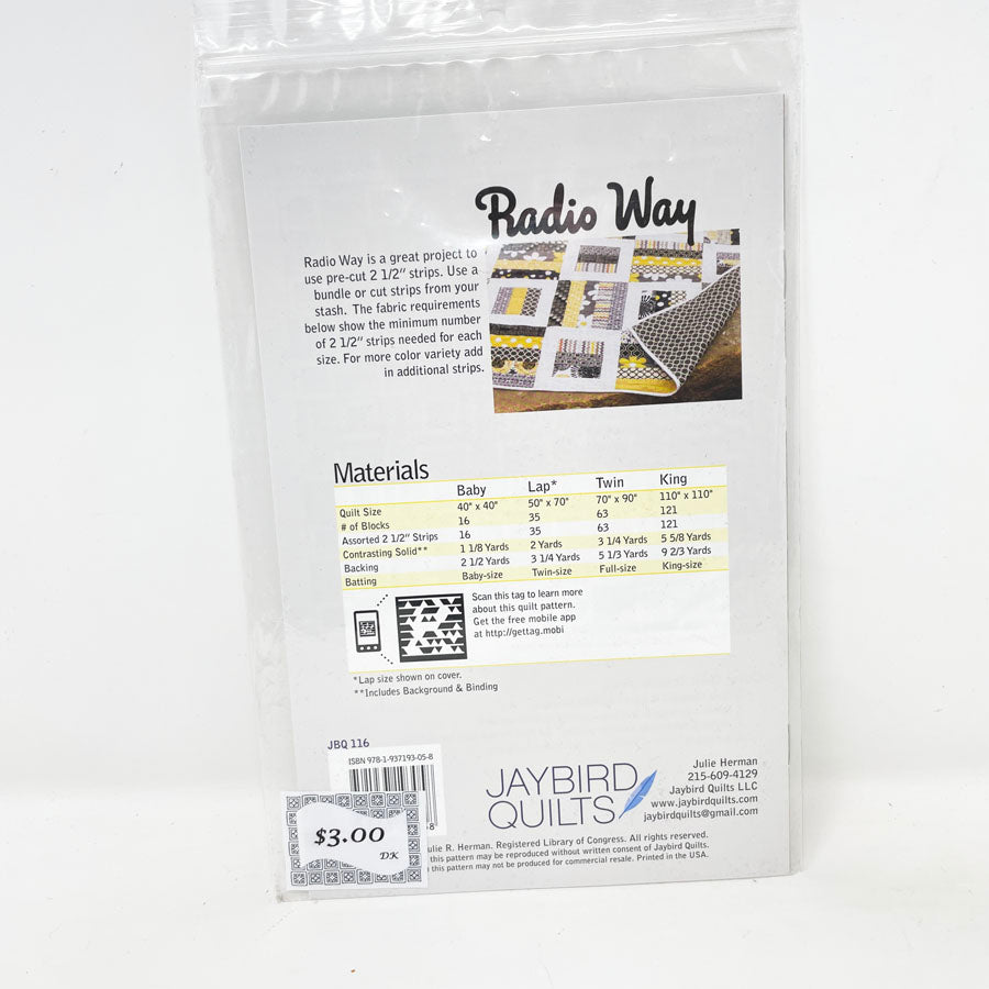 Radio Way Quilt Pattern by Jaybird Quilts