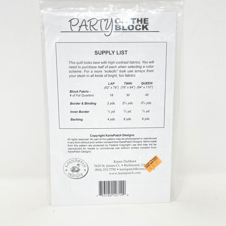 Party on the Block Quilt Pattern by Karie Patch Designs