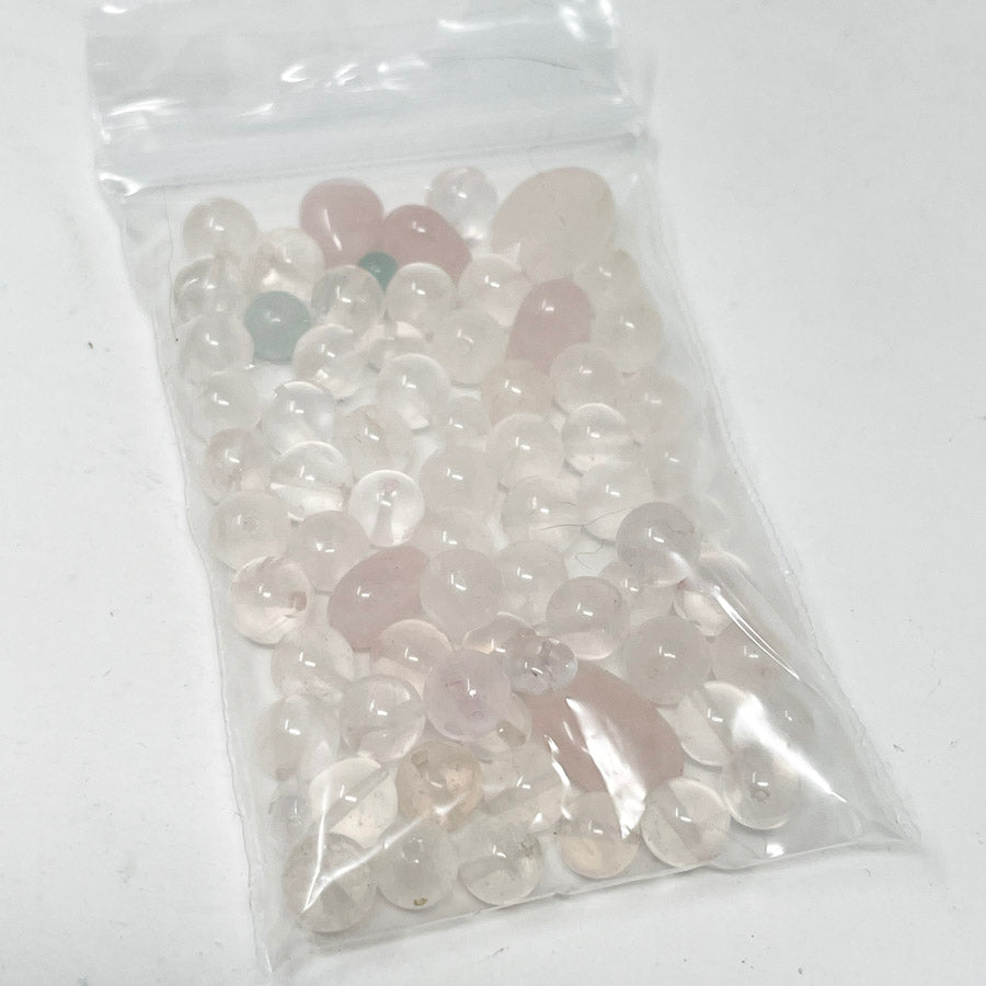 Pink & Clear Stone/Plastic Beads