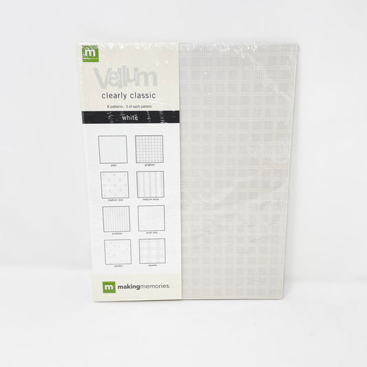 Making Memories- Vellum Clearly Classic White- 8.5"x11"
