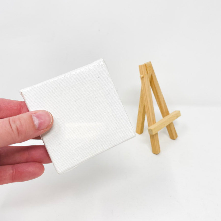 Square Canvas 3"x3" with Mini Easel
