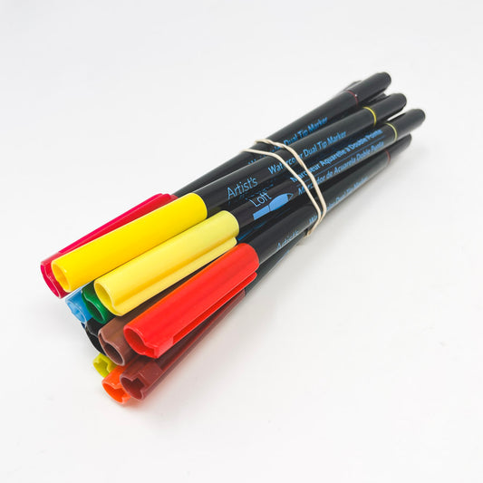 Artist's Loft Watercolor Dual Tip Marker Bundle - 12-Pack