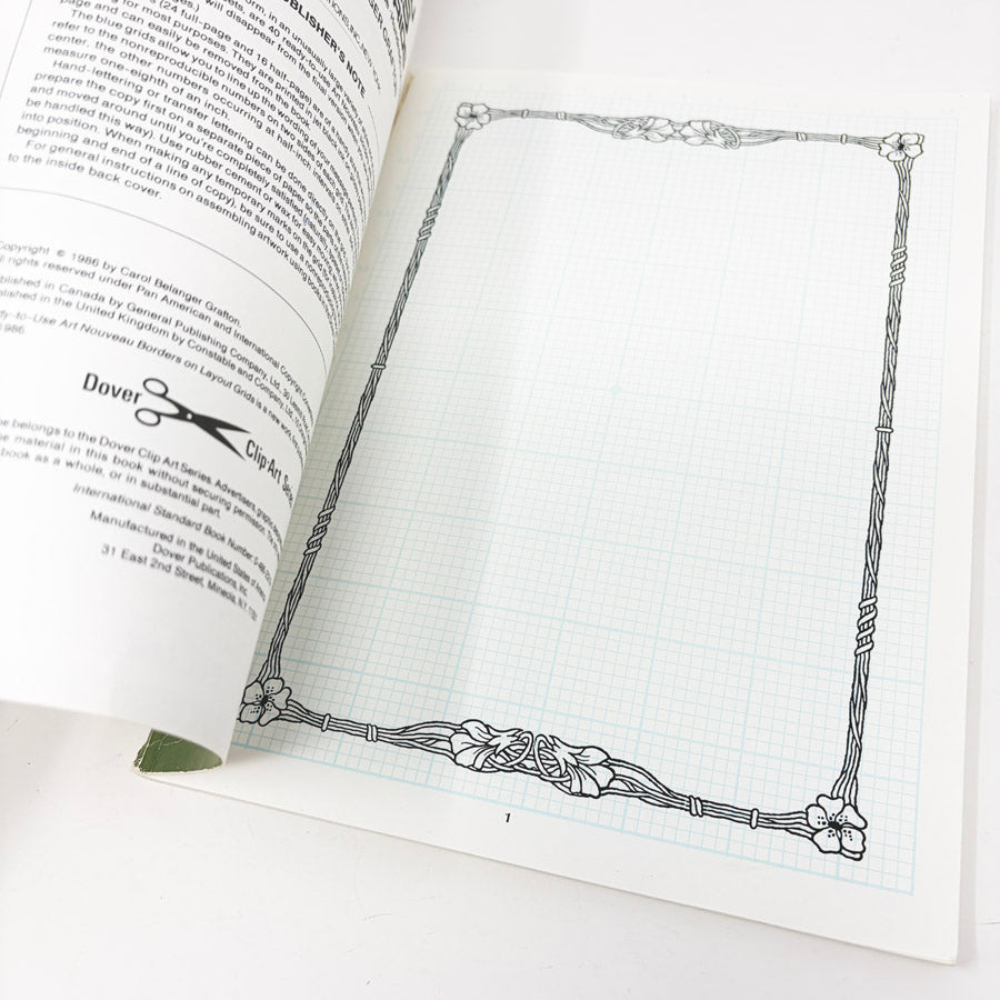 Art Nouveau Borders on Layout Grids Dover Clip Art Book