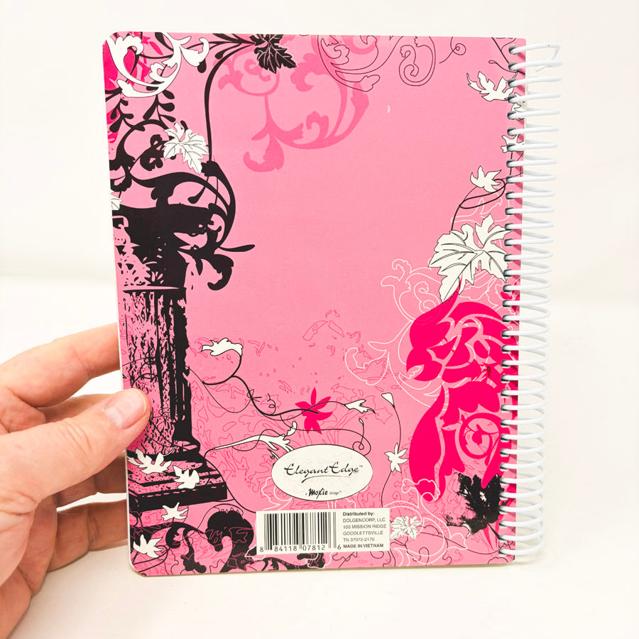 Spiral Bound Pink Skull Journal