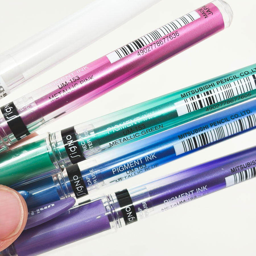 Uniball Gel Impact Bold Metallic Gel Pens (5)
