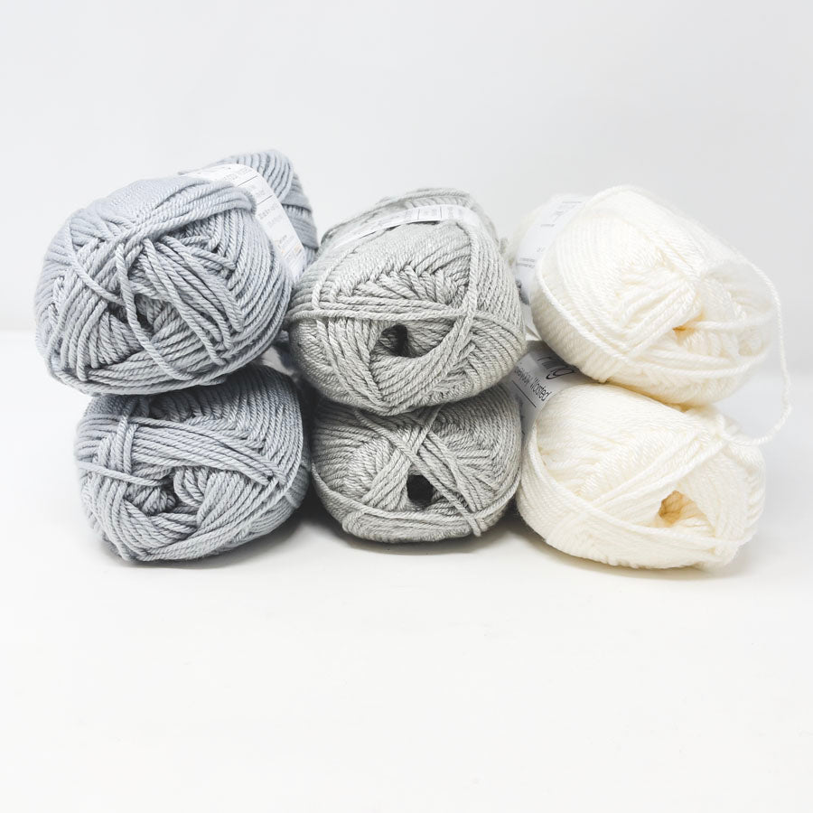 Annie's Block of the Month Club Afghan Kit - Coastal Gray