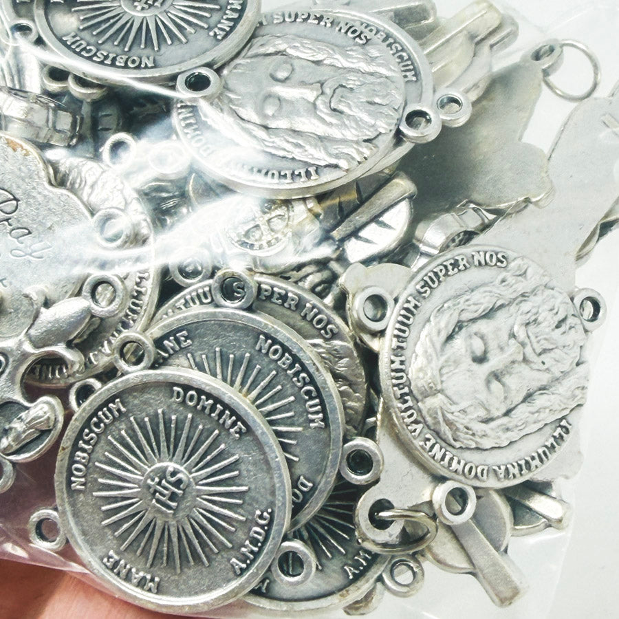 Bundle of Metal Rosary Centers
