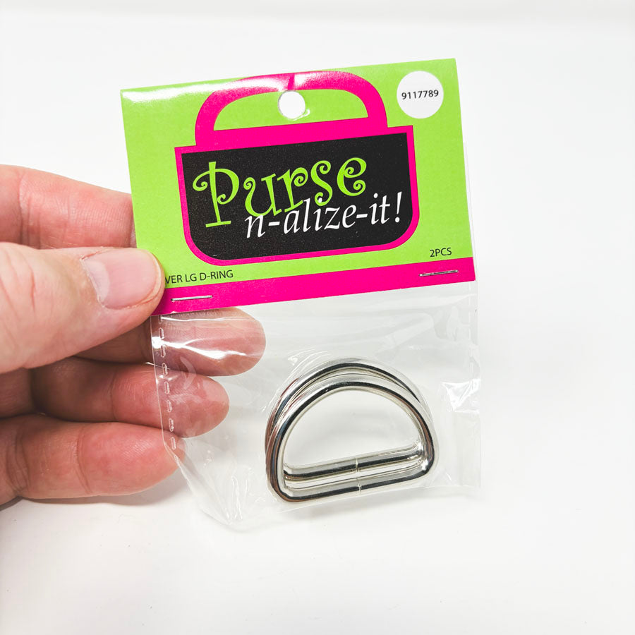 Purse-n-alize-it! Silver D-Rings
