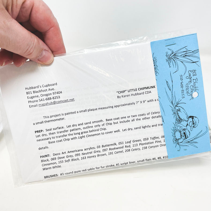 Hubbard's Cupboard - "Chip" Little Chipmunk Painting Packet