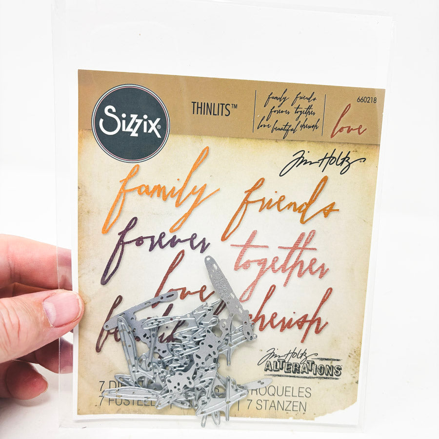 Sizzix Thinlits Dies by Tim Holtz - Handwritten Love