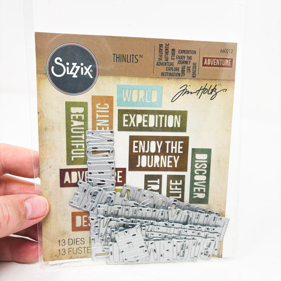 Sizzix Thinlits Dies by Tim Holtz - Adventure Words Block