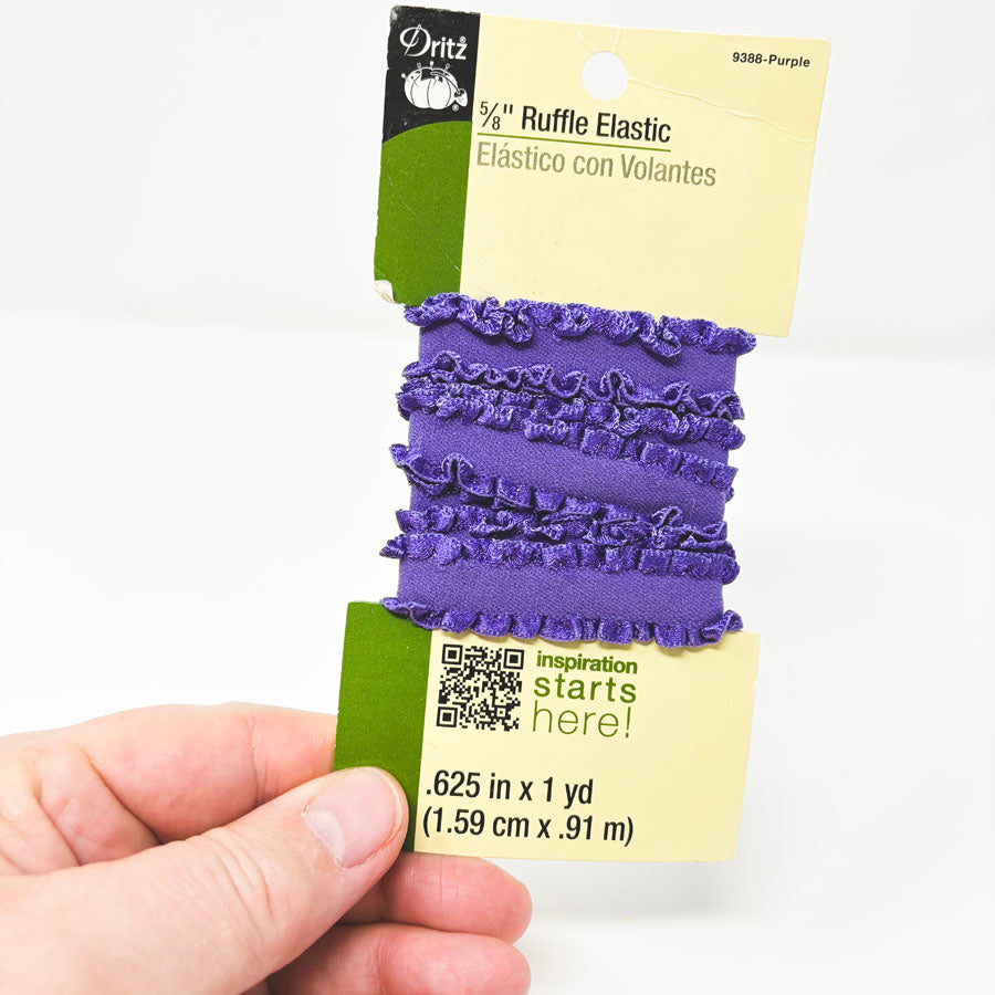 Dritz Purple Ruffle Elastic