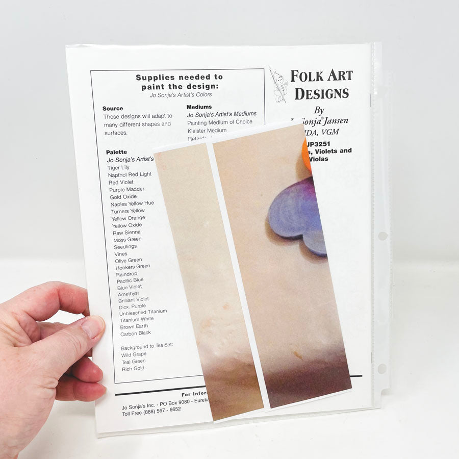 Pansies/Violets Folk Art Painting Packet by Jo Sonja Jansen