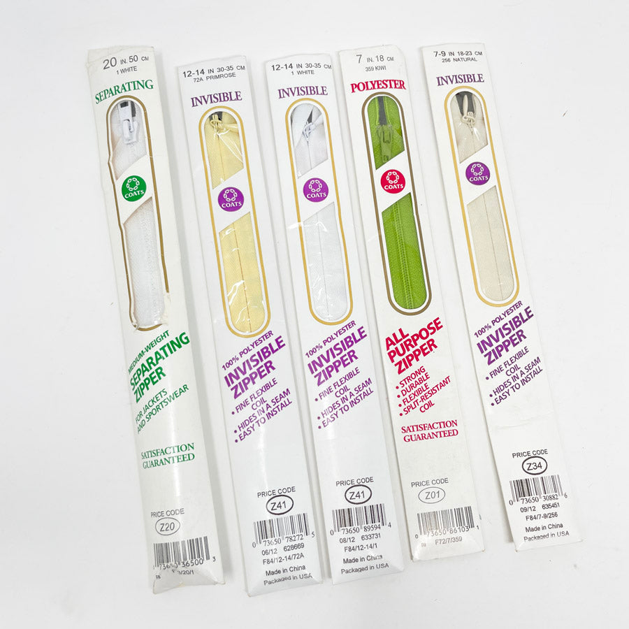 Coats Zippers - Pick a Zipper