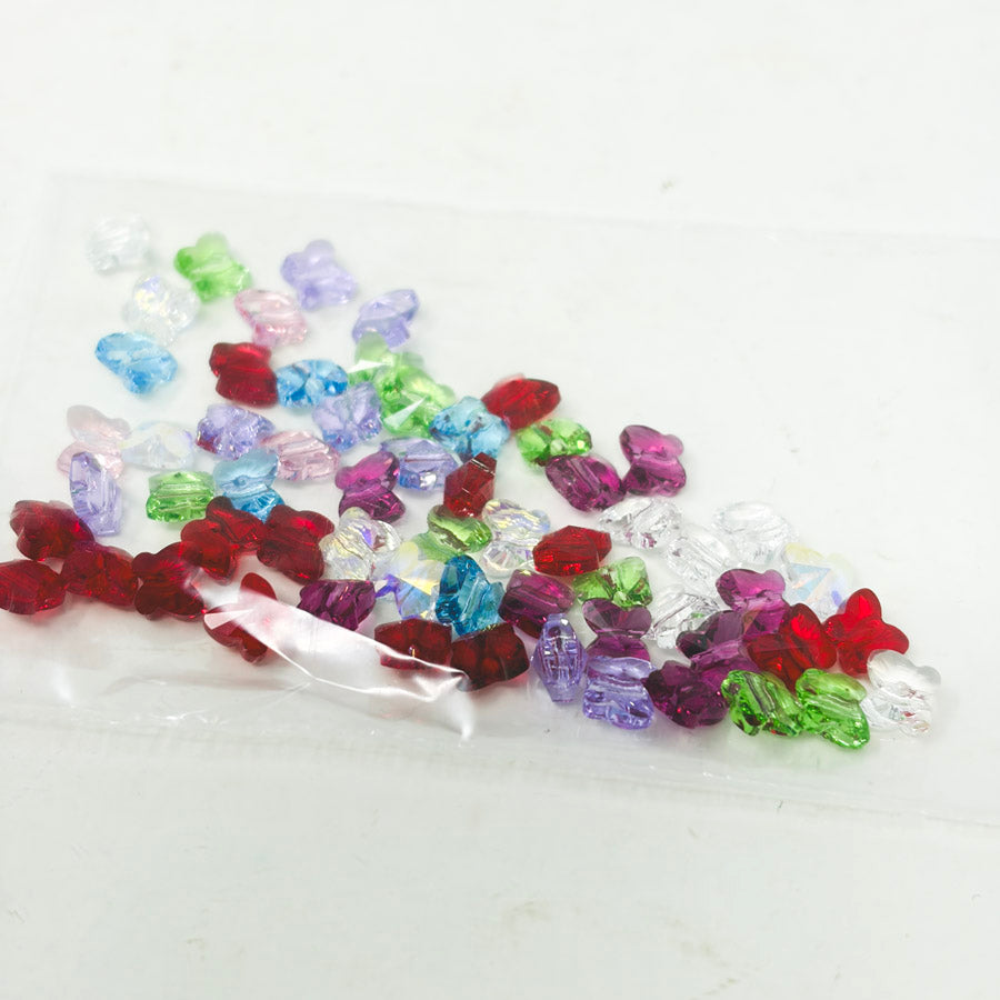 Swarovski Crystal Mixed Color Butterfly Beads