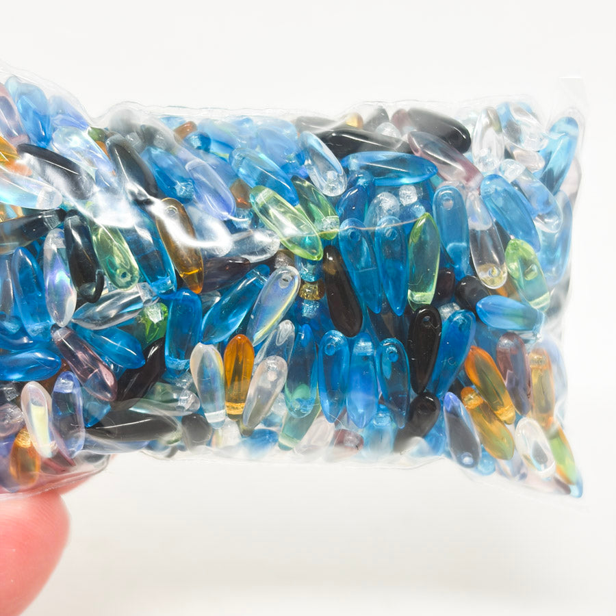 Mixed Color Pack – Glass Dagger Beads